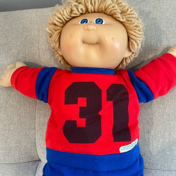 Vintage 1985 Cabbage Patch Kid "Jerome Rafael" - Blond Curls, Blue Eyes - Picture 3 of 11